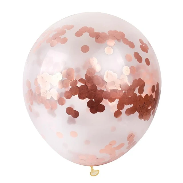 FENGRISE 5pcs 36inch Large Confetti Balloon Multicolor Latex Balloons Birthday Party Romantic Wedding Decoration Party Supplies