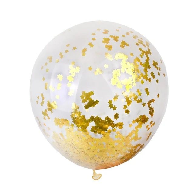 FENGRISE 5pcs 36inch Large Confetti Balloon Multicolor Latex Balloons Birthday Party Romantic Wedding Decoration Party Supplies