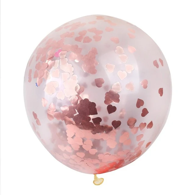 FENGRISE 5pcs 36inch Large Confetti Balloon Multicolor Latex Balloons Birthday Party Romantic Wedding Decoration Party Supplies