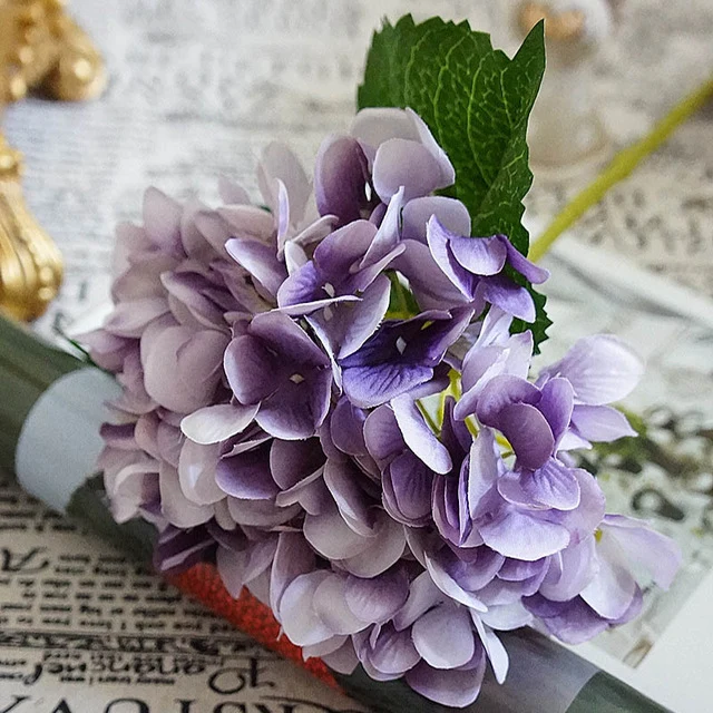 Artificial flowers cheap Silk hydrangea Bride bouquet wedding home new Year decoration accessories for vase flower arrangement