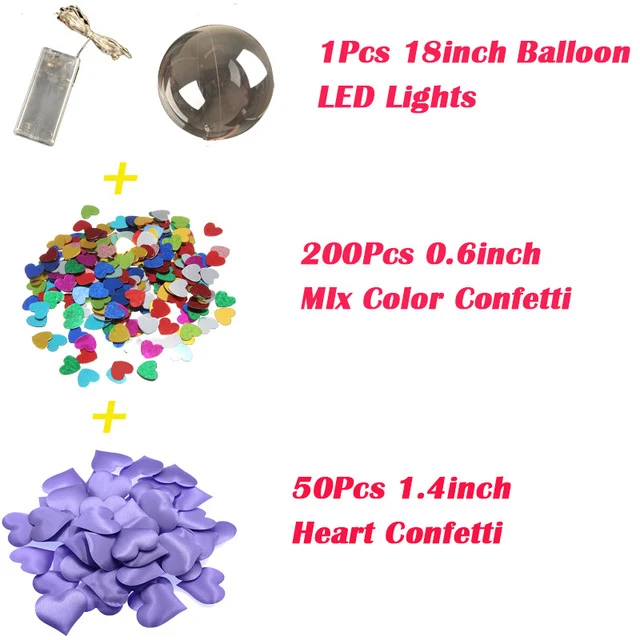 JOY-ENLIFE 3m Led String Lights With 18inch Transparent PVC Helium Balloon Christmas Wedding Party Decor Birthday Party Supplies