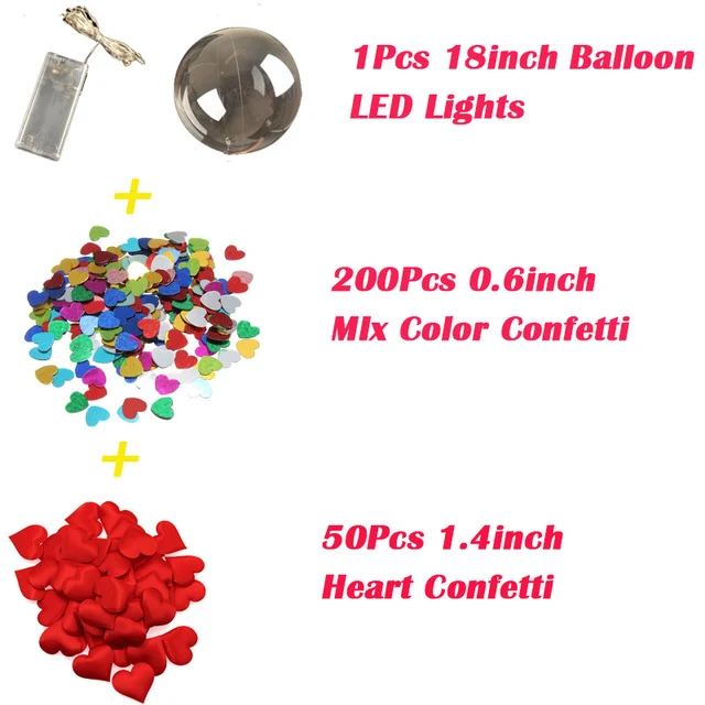 JOY-ENLIFE 3m Led String Lights With 18inch Transparent PVC Helium Balloon Christmas Wedding Party Decor Birthday Party Supplies