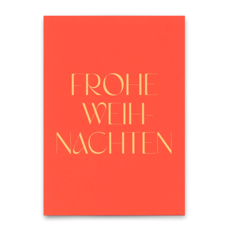 Postkarte "Frohe Weihnachten Rot" | Schöne Karte zu Weihnachten