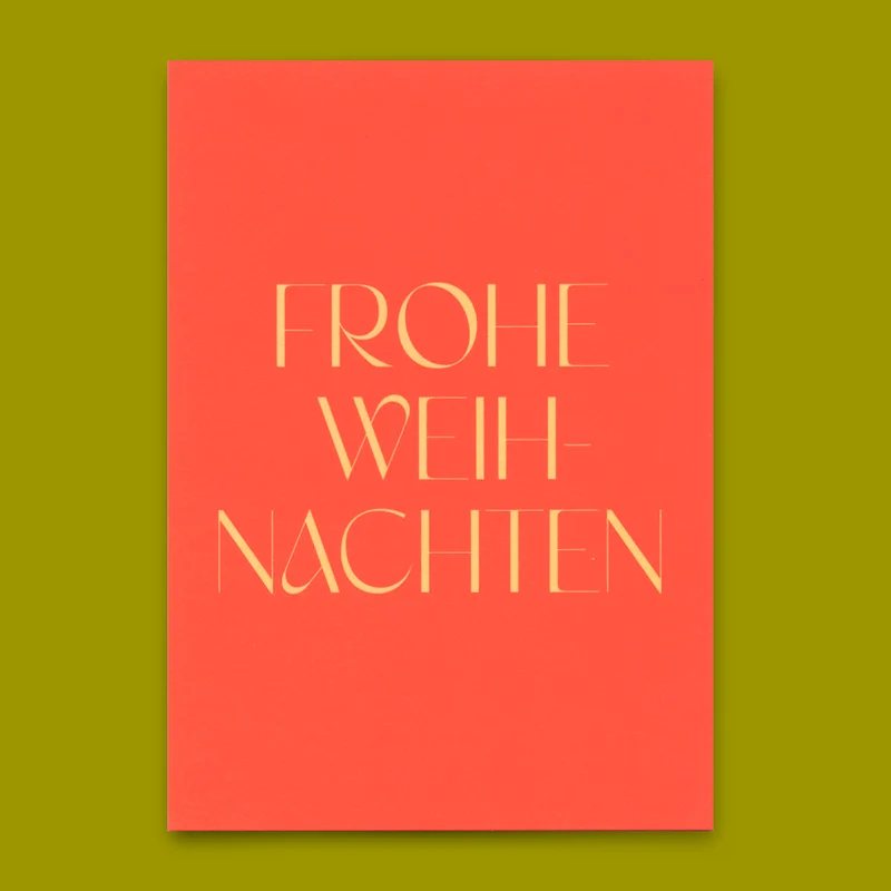 Postkarte "Frohe Weihnachten Rot" | Schöne Karte zu Weihnachten