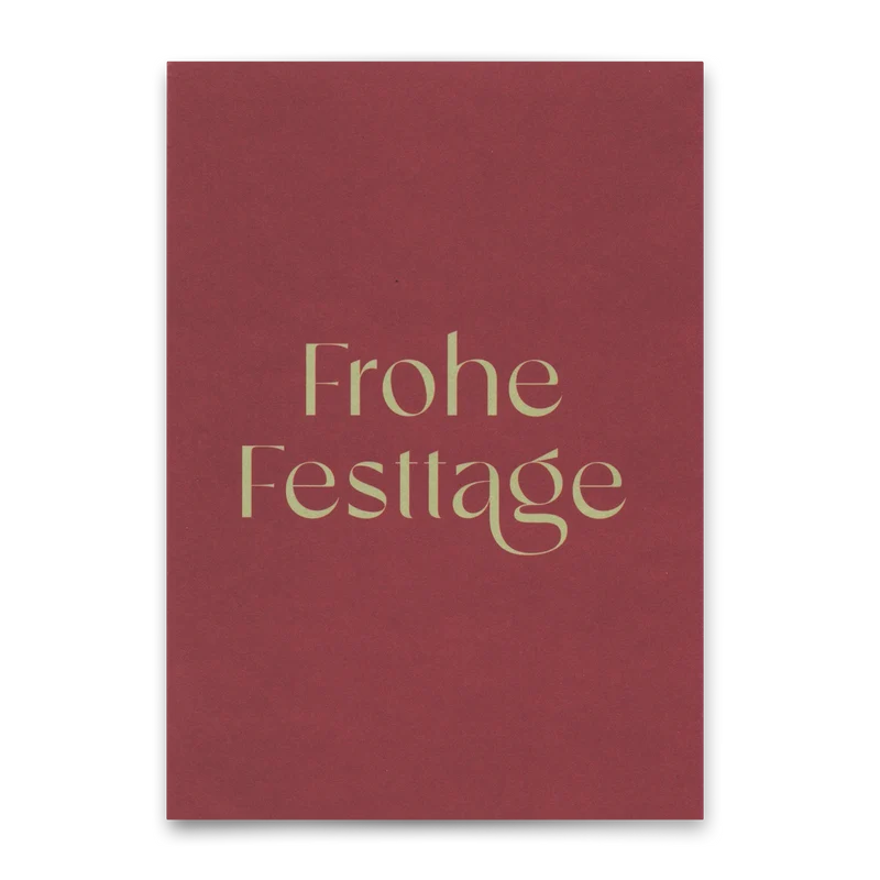 Postkarte "Frohe Festtage" | Schöne Karte zu Weihnachten