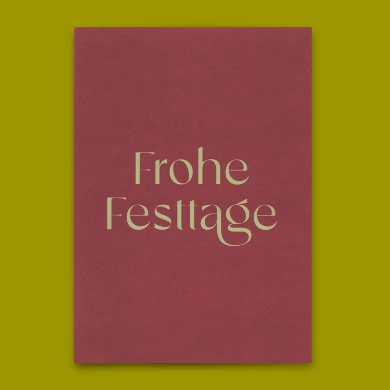 Postkarte "Frohe Festtage" | Schöne Karte zu Weihnachten
