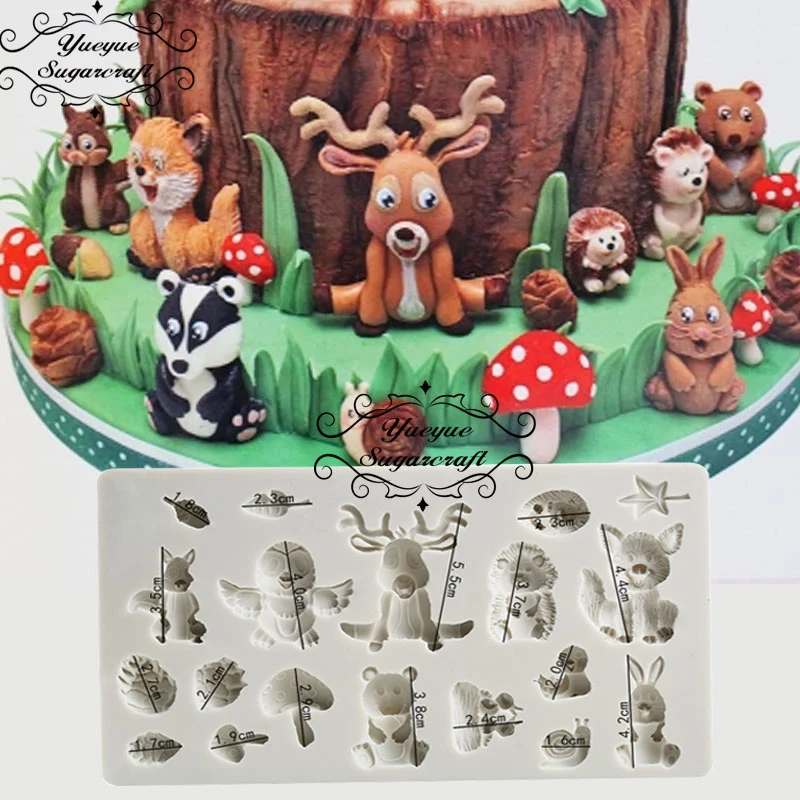 Yueyue Sugarcraft Animal Silicone mold fondant mold cake decorating tools chocolate mold