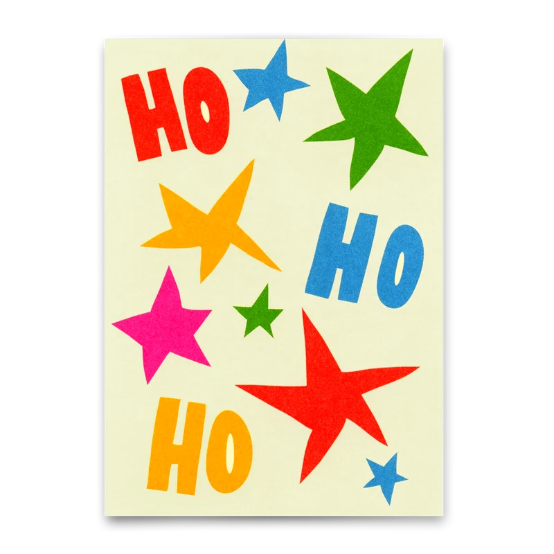 Postkarte "Hohoho Stars" | Coole Postkarte zu Weihnachten