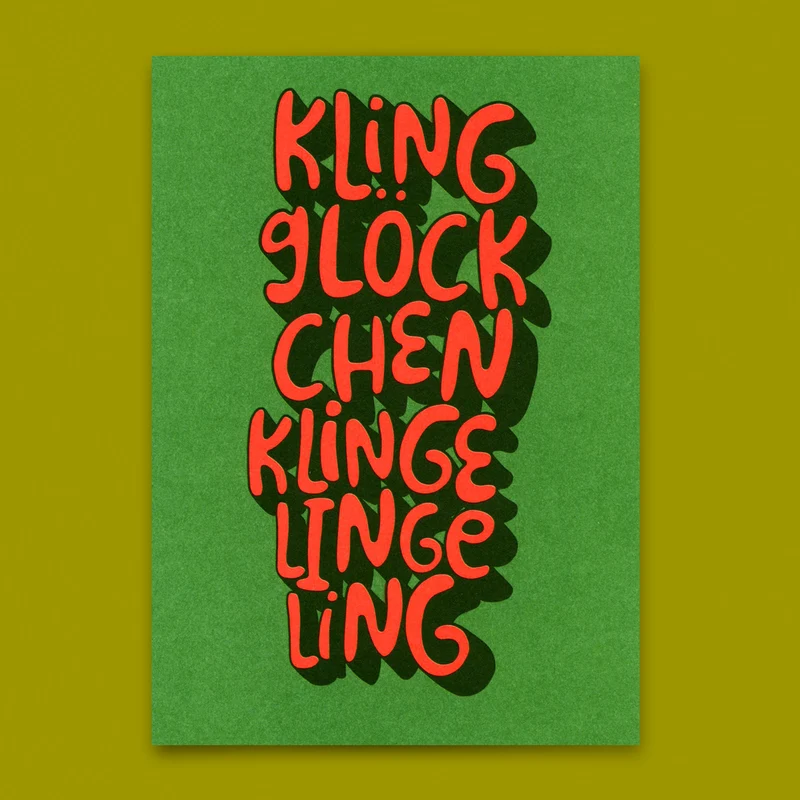 Postkarte "Klingglöckchen" | Schöne Postkarte zu Weihnachten