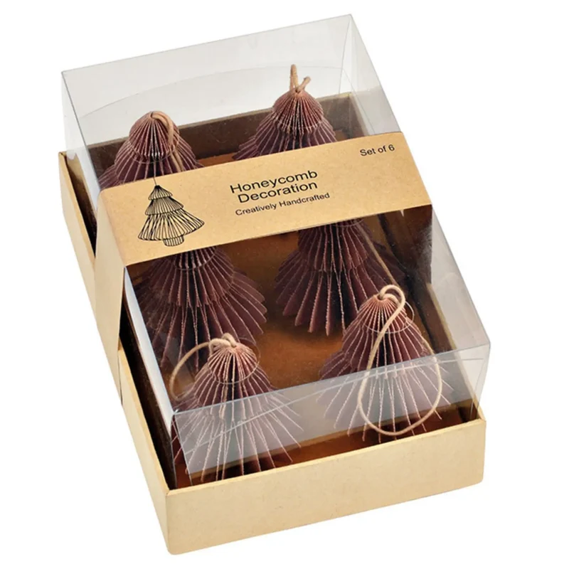 Honeycomb Tannenbaum-Anhänger 6er-Set - DesignWe.Love