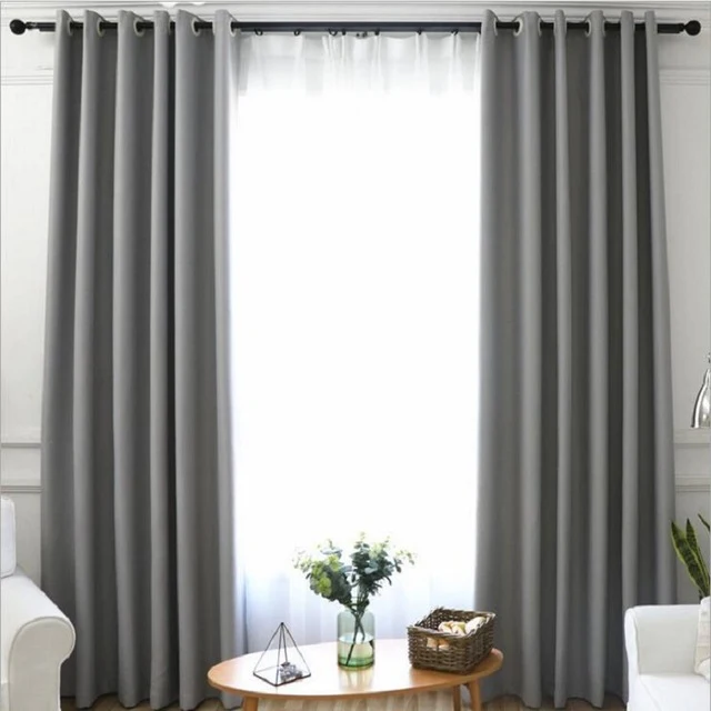 Blackout Curtains for the Bedroom Solid Colors Curtains for the Living Room Window Greey Gold Curtains Blinds Customized S285&30