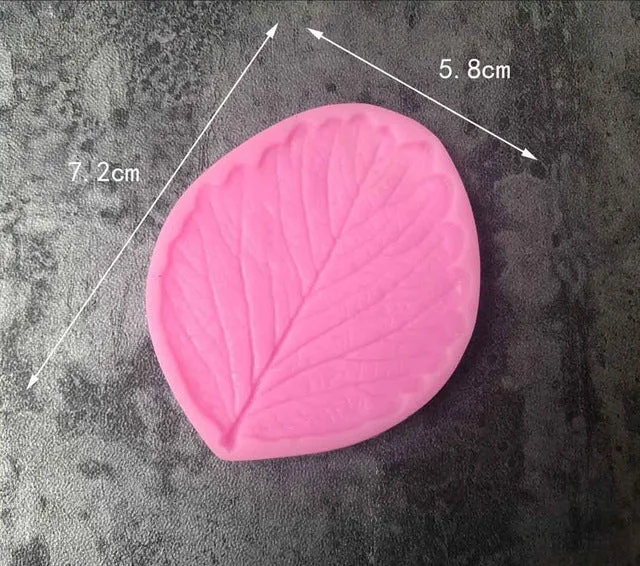 Large flower petals and leaves shape leaf texture model sugar liquid silicone baking mold embossing mold
