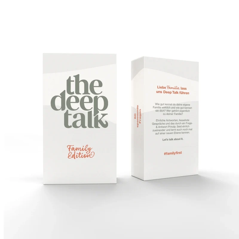 Connecting Card Game "The Deep Talk - Family Edition" | 60 Fragen über und für die Familie