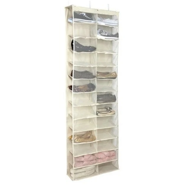 Urijk 26 Pairs Shoes Organizer Bags Storage Organizer Shoe Space Saver Rack bag Non-Woven Door Hanging Storage Bag Organizer