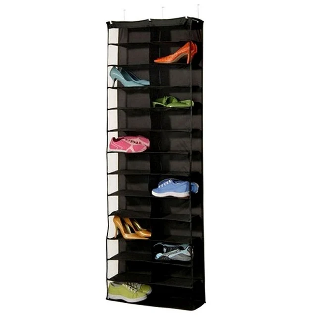 Urijk 26 Pairs Shoes Organizer Bags Storage Organizer Shoe Space Saver Rack bag Non-Woven Door Hanging Storage Bag Organizer