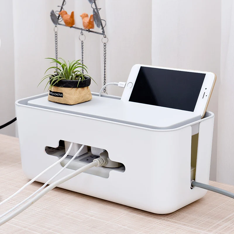 creative home multi-purpose fire ABS plastic desktop network cable strip finishing wire box