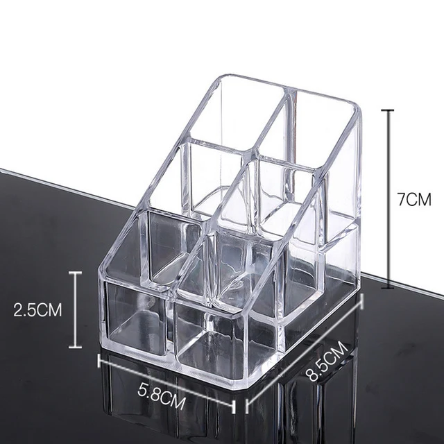 New Clear Acrylic Makeup Storage Case Nail Polish Rack Lipstick Cosmetic Storage box Holder Makeup Brush Makeup Organizer