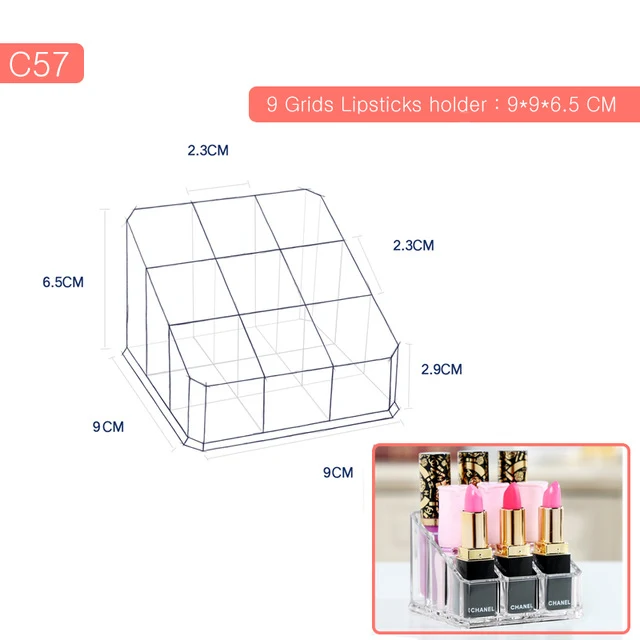 Plastics makeup holder Cosmetics holder jewelry storage Powder organizing cosmetics organizer rack A77