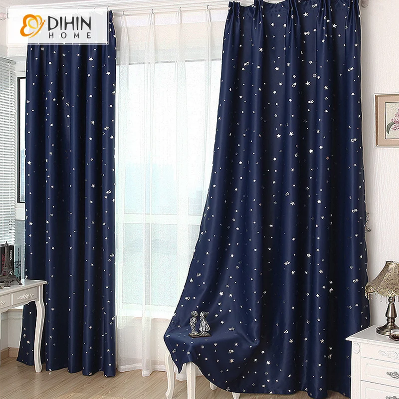 DIHIN 1 Panel star blackout curtains for bedroom living room curtain kid's room curtain la cortina del apagon cortina para sala