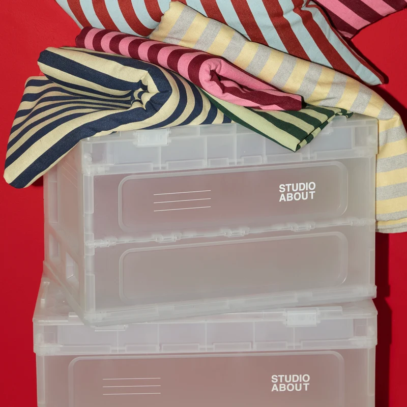 Aufbewahrungsbox “Medium” Transparent | Stapelbare Box | Studio About