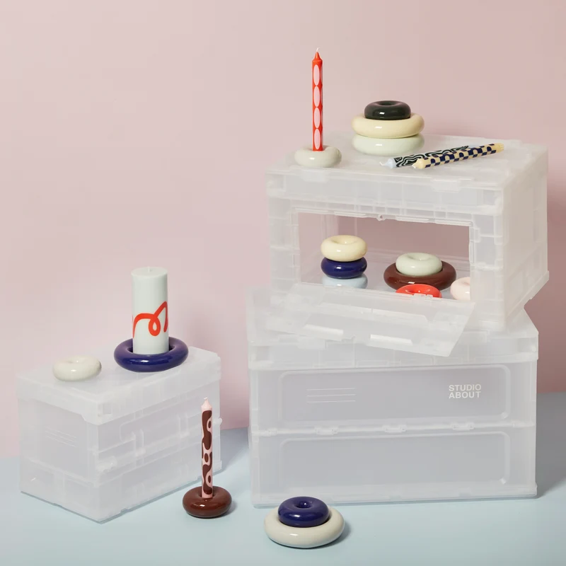 Aufbewahrungsbox “Medium” Transparent | Stapelbare Box | Studio About
