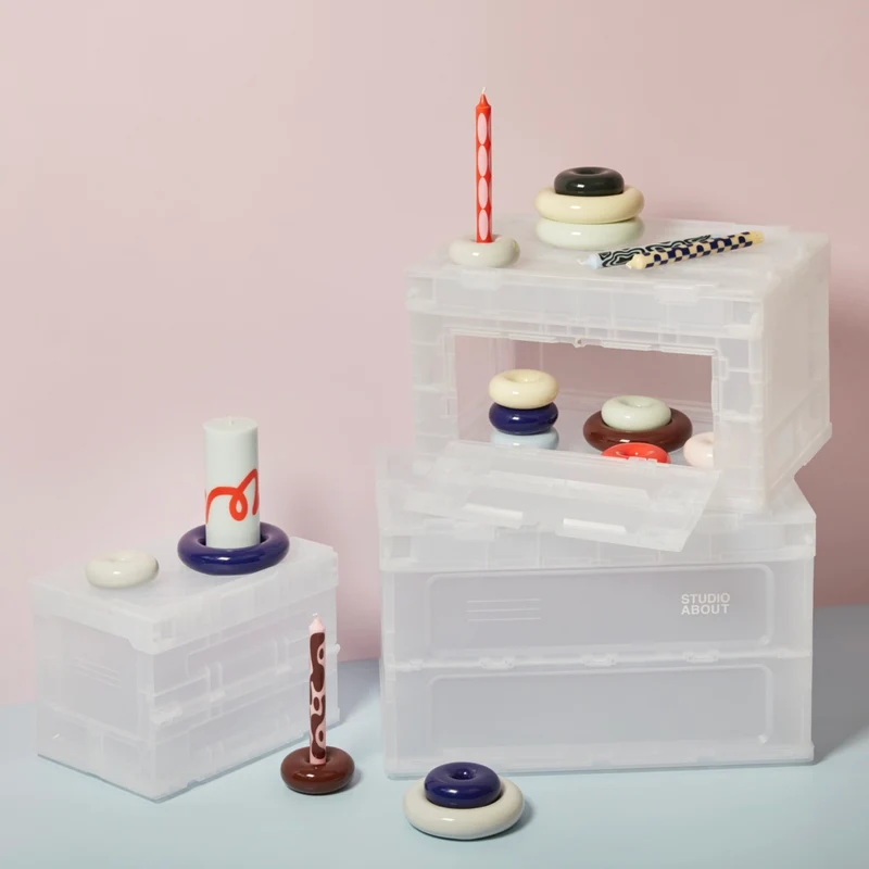 Aufbewahrungsbox “Small” Transparent | Stapelbare Box | Studio About