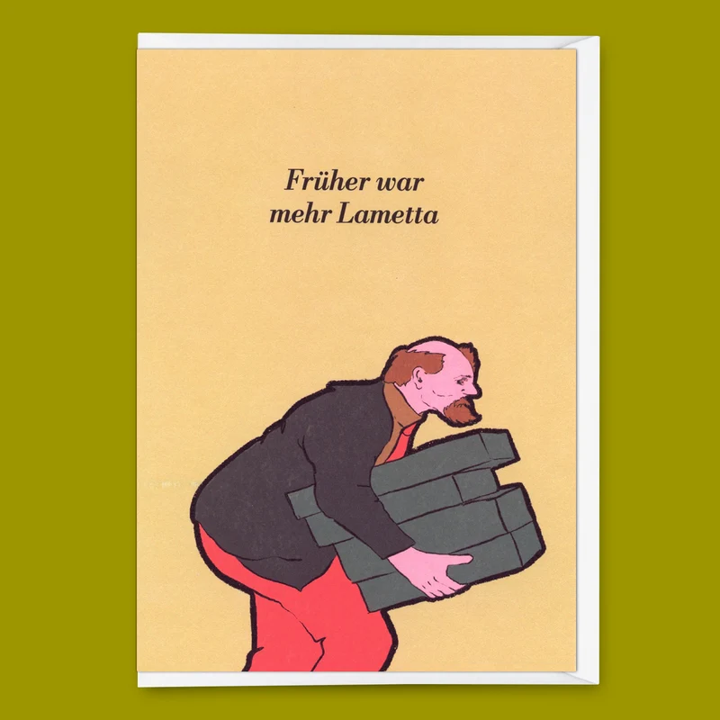 Grußkarte "Mehr Lametta" | Lustige Klappkarte zu Weihnachten