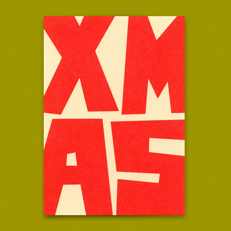 Postkarte "XMAS Block" | Coole Postkarte zu Weihnachten