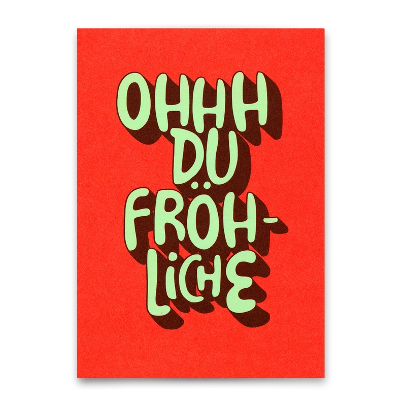 Postkarte "OhduFröhliche" | Schöne Postkarte zu Weihnachten