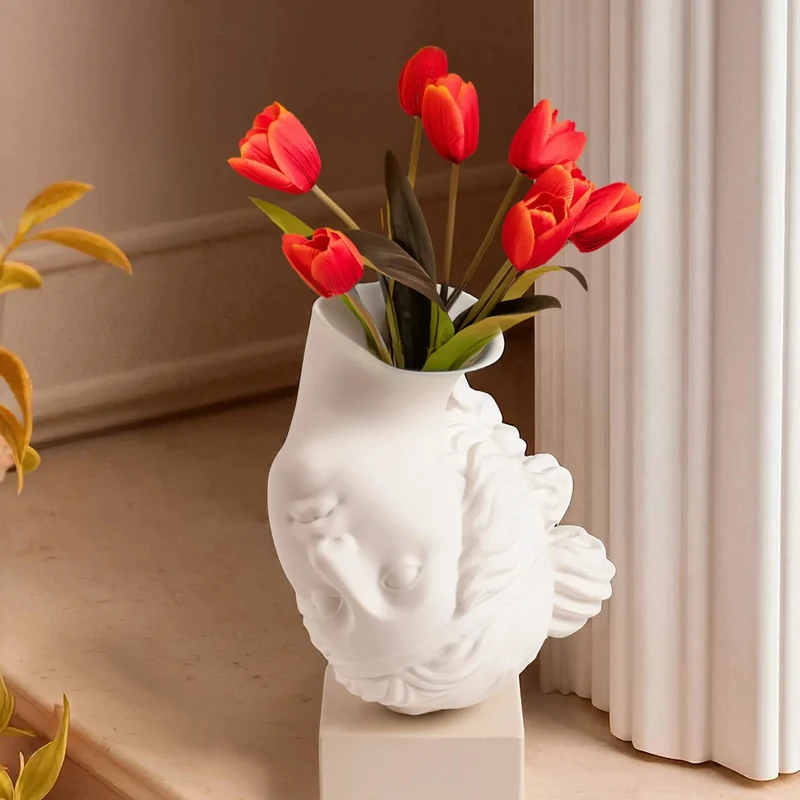 Seletti Amor Volat – Kopf Vase aus weißem Porzellan