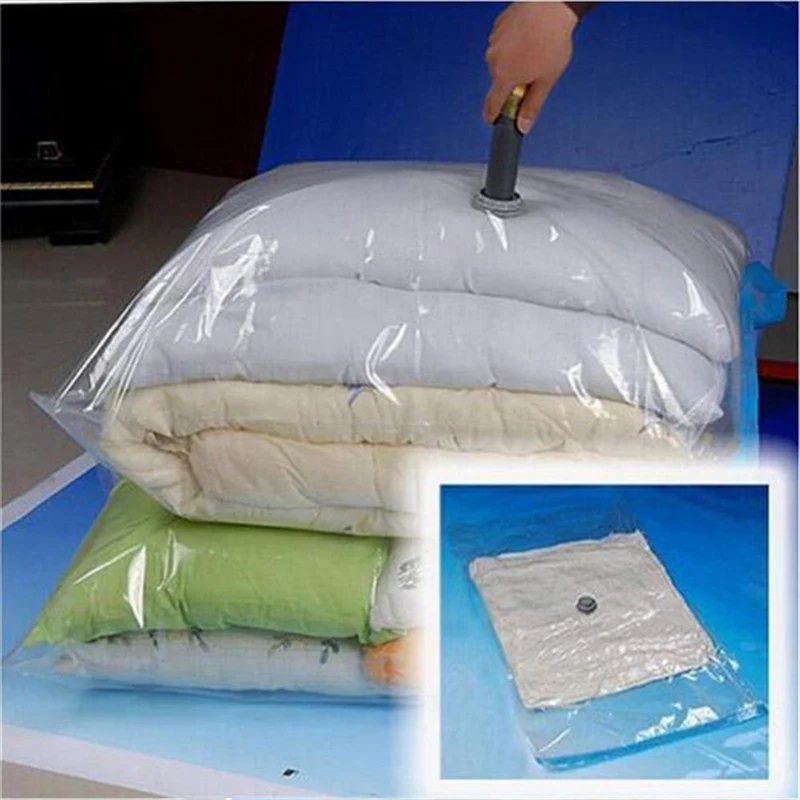 Vacuum Bag Storage Bag Transparent Border Foldable Extra Large Compressed Organizer Saving Space Seal Bags