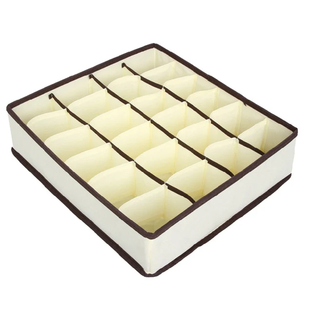LASPERAL Drawer Closet Organizers Boxes For Underwear Bra Home Storage Non-woven Scarfs Socks Bra Organizer Storage Box