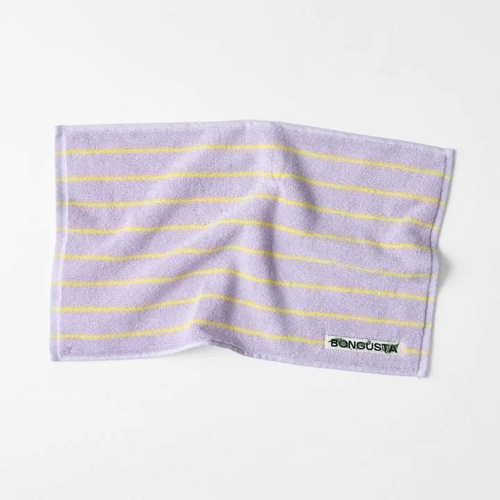 Gästehandtuch “Naram Lilac & Neon Yellow” 30x50 cm | BONGUSTA