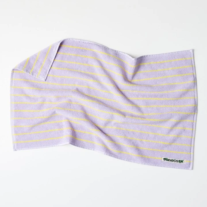 Handtuch “Naram Lilac & Neon Yellow” 50x80 cm | BONGUSTA