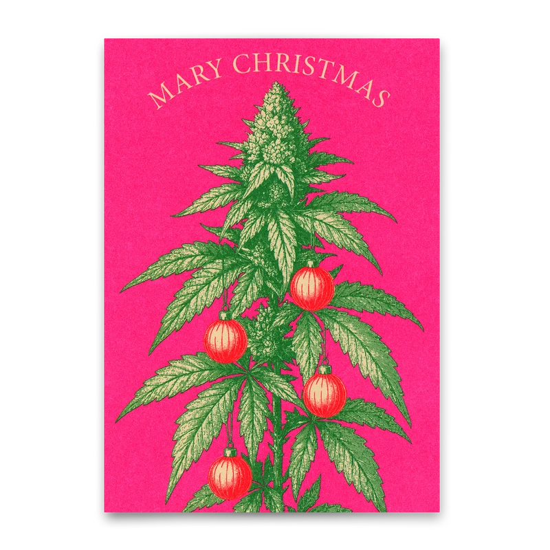 Postkarte "Mary Christmas" | Lustige Postkarte zu Weihnachten