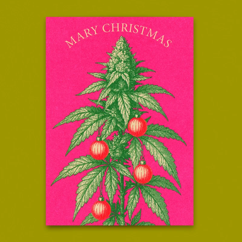 Postkarte "Mary Christmas" | Lustige Postkarte zu Weihnachten