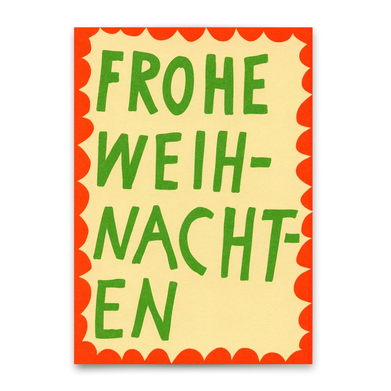 Postkarte "Frohe Weihnachten Scherenschnitt" | Besondere Postkarte zu Weihnachten