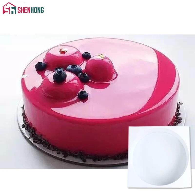SHENHONG Silicone Cake Round Shape Baking Cake Mold For Pudding Mousse Chocolates Decorating Moulds Bakeware Tool Pan