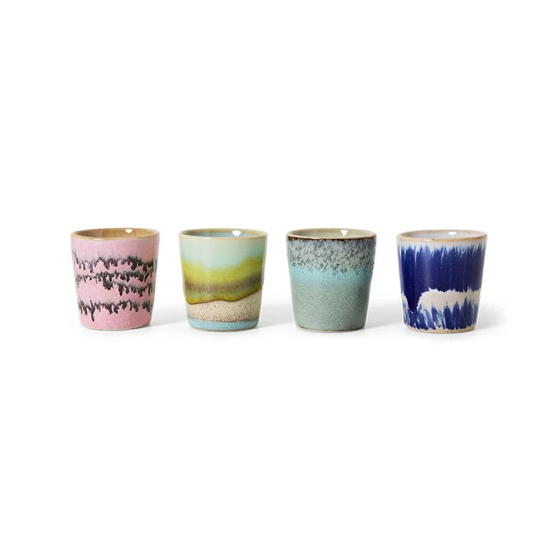 4er Set Eierbecher Vibrance 70s Ceramics - HKliving