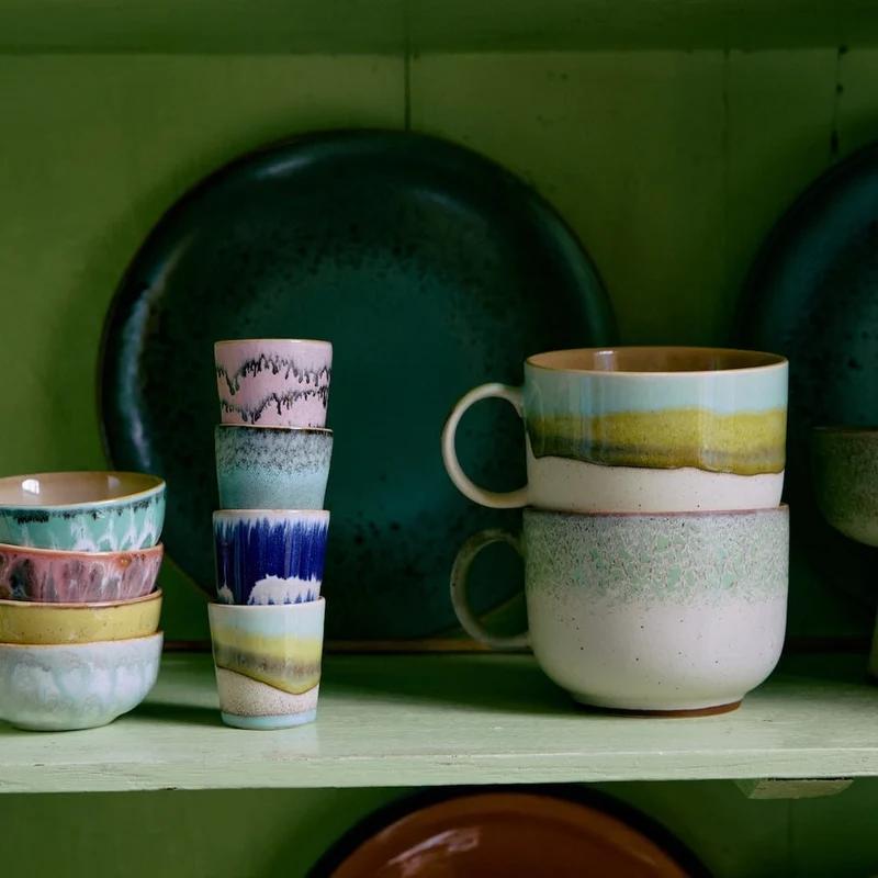 4er Set Eierbecher Vibrance 70s Ceramics - HKliving