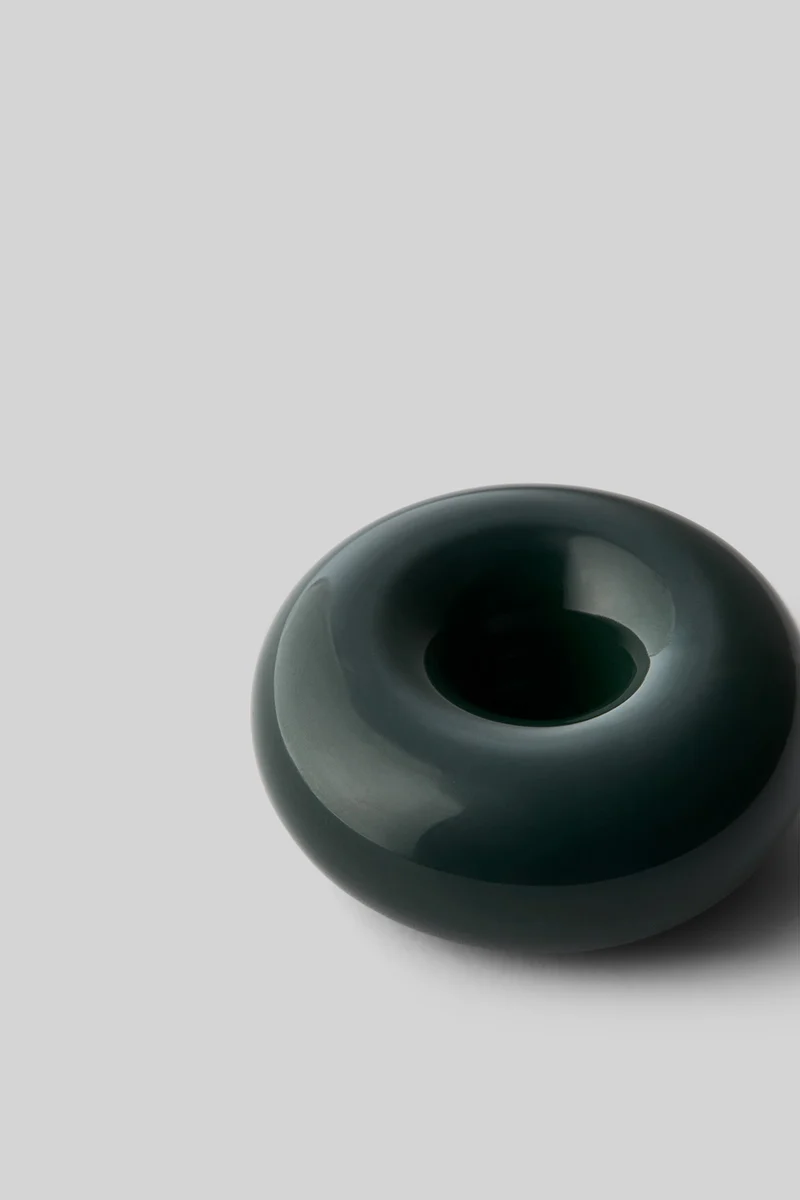 BOB CANDLE HOLDER, SMALL, DARK GREEN
