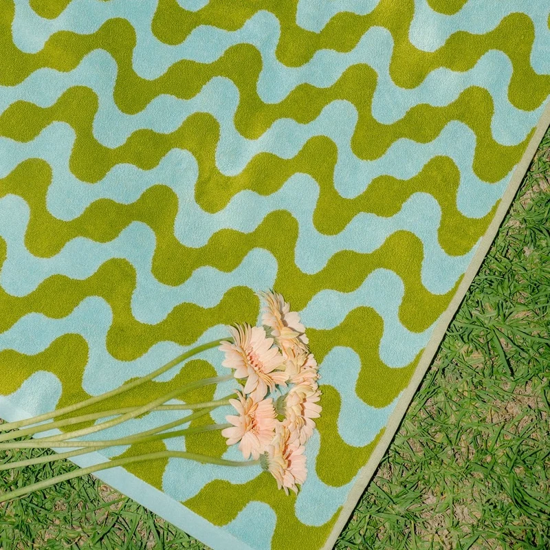 Handtuch “Algen” 50 × 70 cm | Weiche Bio-Baumwolle | Tarta Gelatina