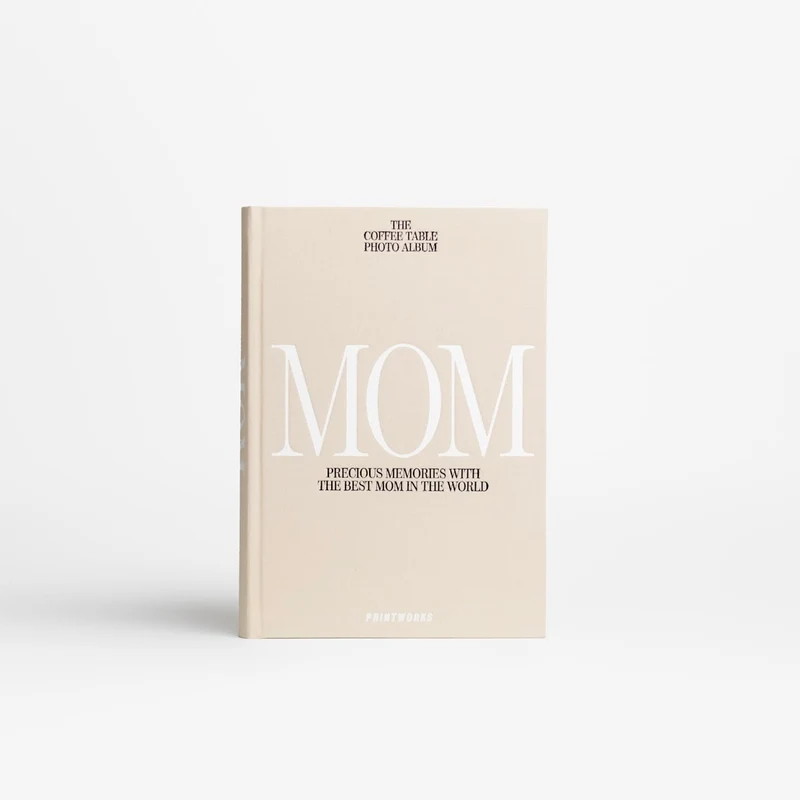 Fotobuch “Mom” Beige | Erinnerungsbuch für Mama | PRINTWORKS