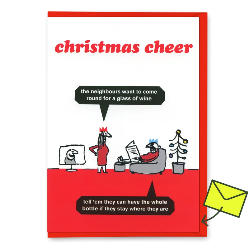 Grußkarte "Christmas Cheer Wine" | Modern Toss