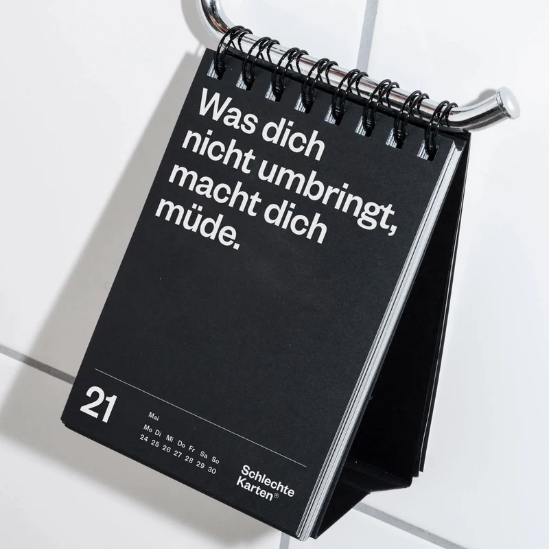 Tischkalender „Demotivierender Tischkalender 2027“ | 52 Wochen | Schlechte Karten