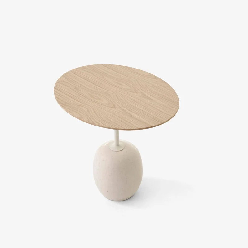 Beistelltisch Lato LN9 oval Lacquered Oak/Crema Diva - &Tradition