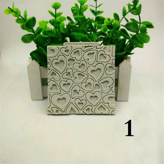 12pcs Different Type Cake pattern Texture Silicone Mold Cake Mold Silicone Baking Tools Kitchen Accessories Fondant Heart-shape