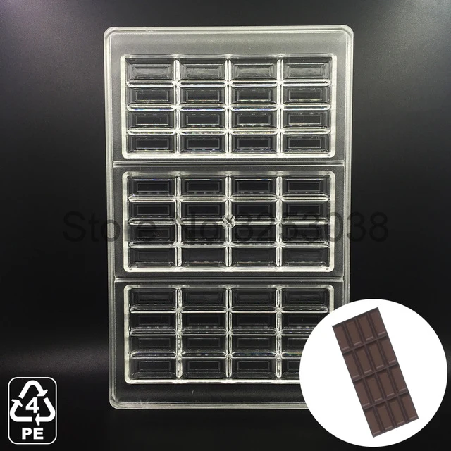 3D Plastic Polycarbonate Chocolate Moulds Shaped for Candy Soap Lollipops Making Baking Pastry Tools Form Bakeware Set Tray Mold