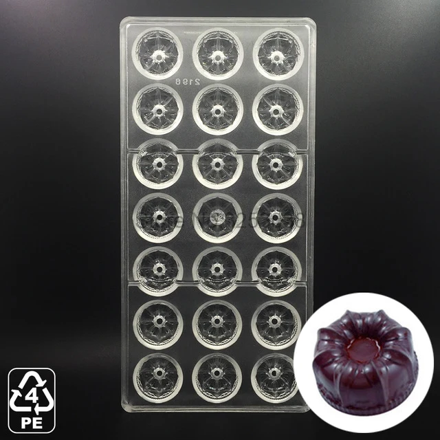 3D Plastic Polycarbonate Chocolate Moulds Shaped for Candy Soap Lollipops Making Baking Pastry Tools Form Bakeware Set Tray Mold