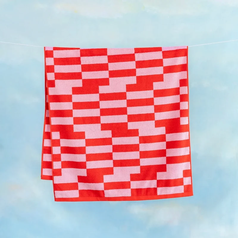 Badetuch “Mohn” 70 × 140 cm | Weiche Bio-Baumwolle | Tarta Gelatina